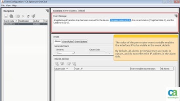Configuring Dynamic Alarm Title - CA Spectrum