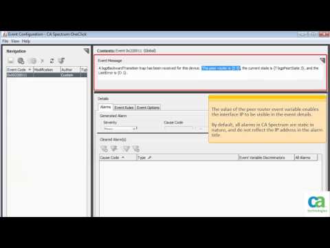 Configuring Dynamic Alarm Title - CA Spectrum