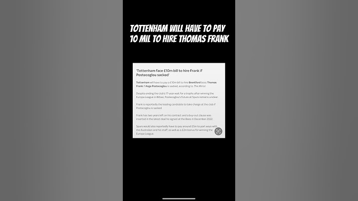 Tottenham will have to pay 💰 10 mill to Brentford to get Thomas Frank #tottenham #ttfc #brentford