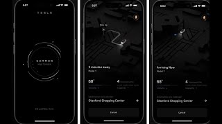 TESLA teases its upcoming UberLike selfdriving ridehailing app.Allows you to adjust temp. & music