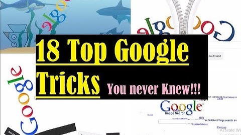 Google Tricks (Google Gravity, Google Underwater, Google Sphere, Google Zipper, Zerg Rush)