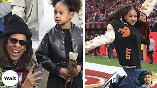 Jay-Z Brings Daughters Blue Ivy \& Rumi To 2024 Super Bowl LVIII