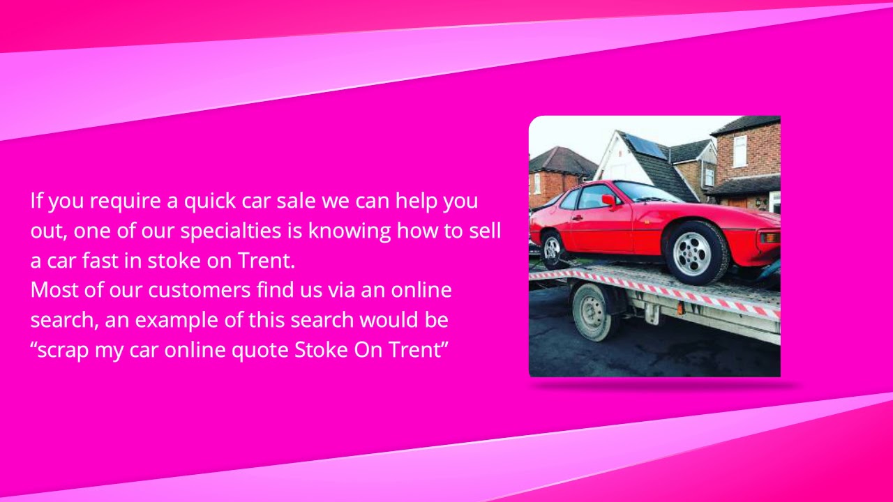 Get A Free Scrap Car Quote in Stoke On Trent YouTube