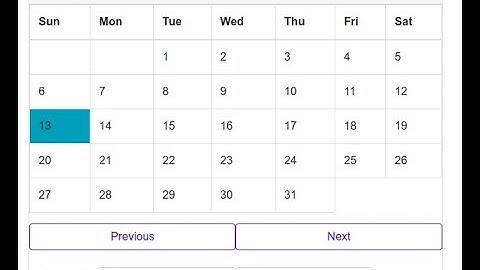 Building A Calendar with HTML and JavaScript