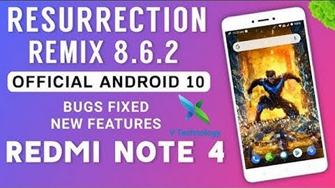 Resurrection Remix OS 8.6. | Official Rom For | Redmi Note 4 | Android 10 | Review and Installation