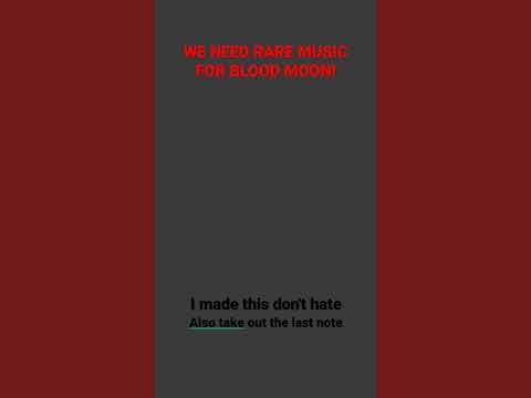 New rare music for blood moon? #3008 #roblox @uglyburger0 - YouTube