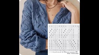 видео: Шикарные кардиганы спицами со схемой картинка: Шикарные кардиганы спицами со схемой