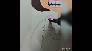 DRAWING TURNING RED 'MEI LEE' IN TWO DIFFERENT WAYS