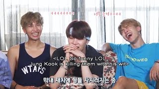 JUNGKOOK (정국 BTS) makes his hyungs laugh