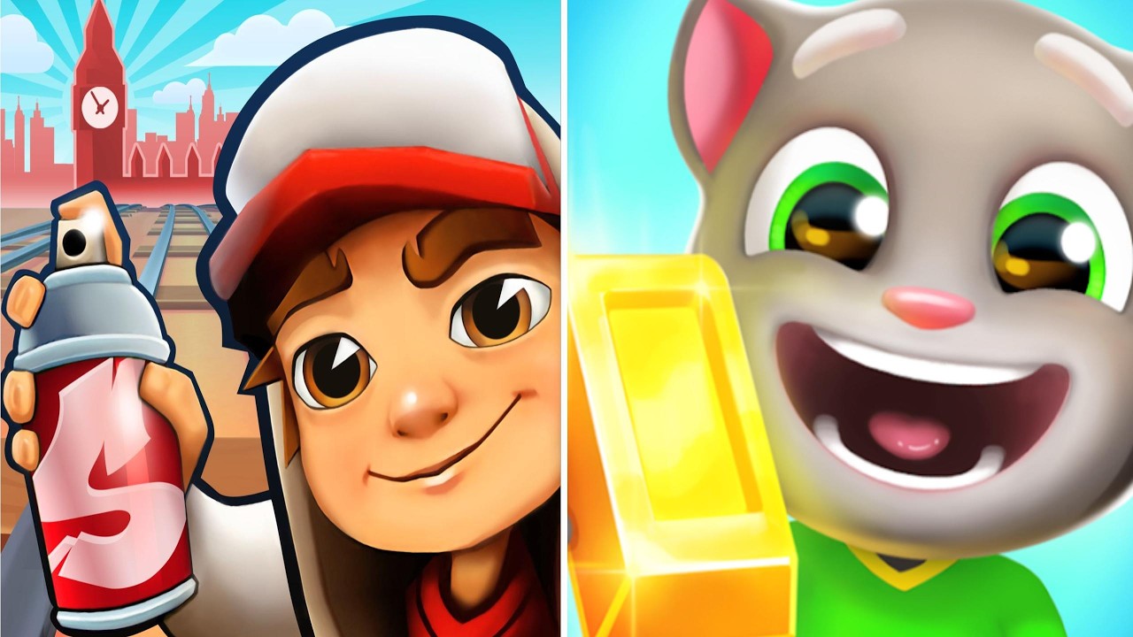 Subway Surfers & Talking Tom Gold Run – High Score Challenge#122