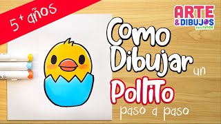 Como dibujar un POLLITO | paso a paso