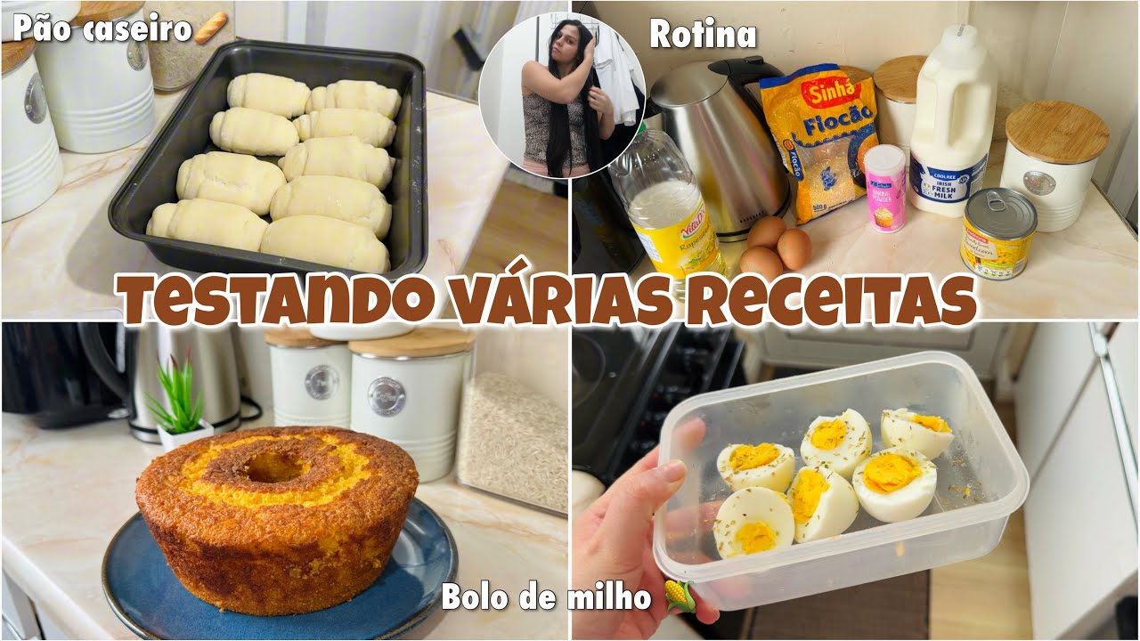 VLOG DE UM DIA COMIGO ✨💗/BOLO DE MILHO, PÃO CASEIRO, rotina…