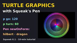 Turtle Graphics in Squeak Smalltalk: Drawing with the Pen Object (10-Minute Tutorial)
