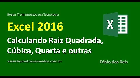 Como colocar fórmula de raiz no Excel?