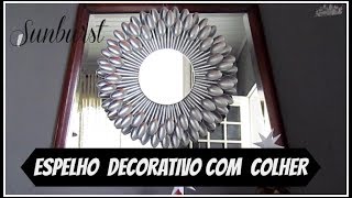 DIY ESPELHO COM COLHER DESCARTÁVEL PRATA