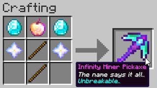 Minecraft UHC but you can craft an 'Infinity Miner Pickaxe'..