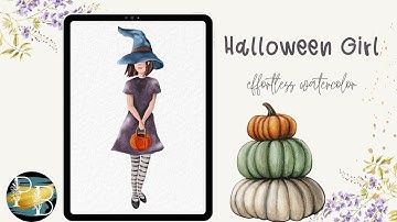 Halloween Procreate Watercolor Tutorial Time Lapse