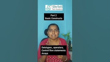 Roadmap to become a Java Developer- Part 2 Basic Constructs #shristitechacademy #javaforbeginners