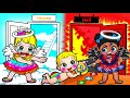 Paper Dolls Dress Up - Pregnant Rapunzel Angel vs Demon Daughter Dress - Barbie Story & Crafts