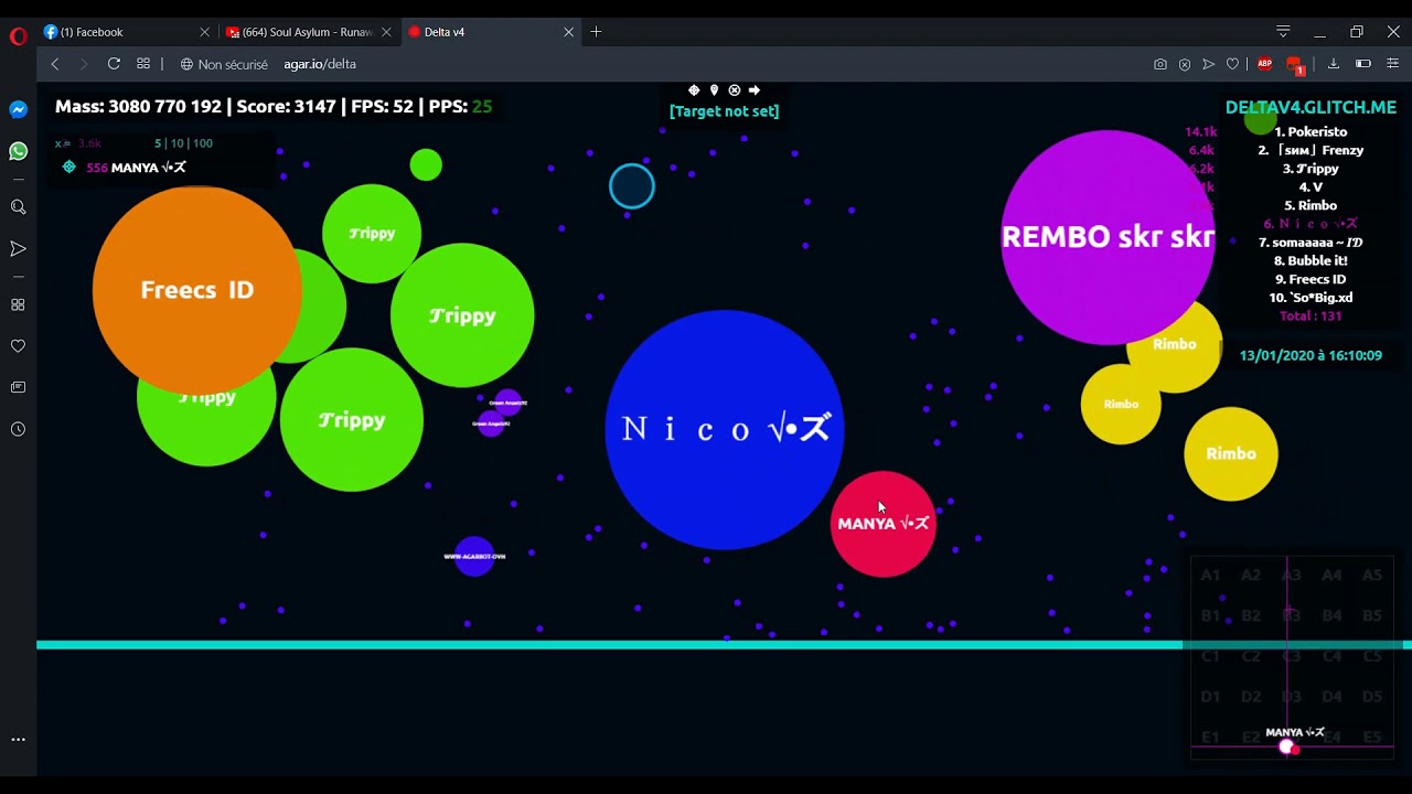 Agar.io. Server Takeover #4 : Nico And Manya