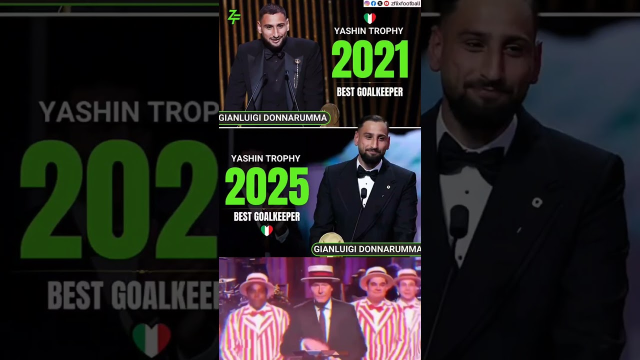Donnarumma joins Emi Martinez as the only goalkeepers to win the men's Yashin Trophy multiple times