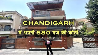 Inside a Triple Story 580 Sq Yard 9 BHK House For Sale With Lift & Basement Design in Chandigarh