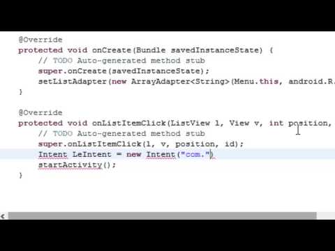 Tutoriel Android 20 Developpement  Application Android   Lancer une Activity avec un Objet Class