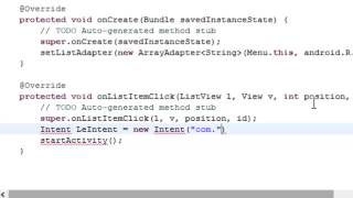 Tutoriel Android 20 Developpement  Application Android   Lancer une Activity avec un Objet Class