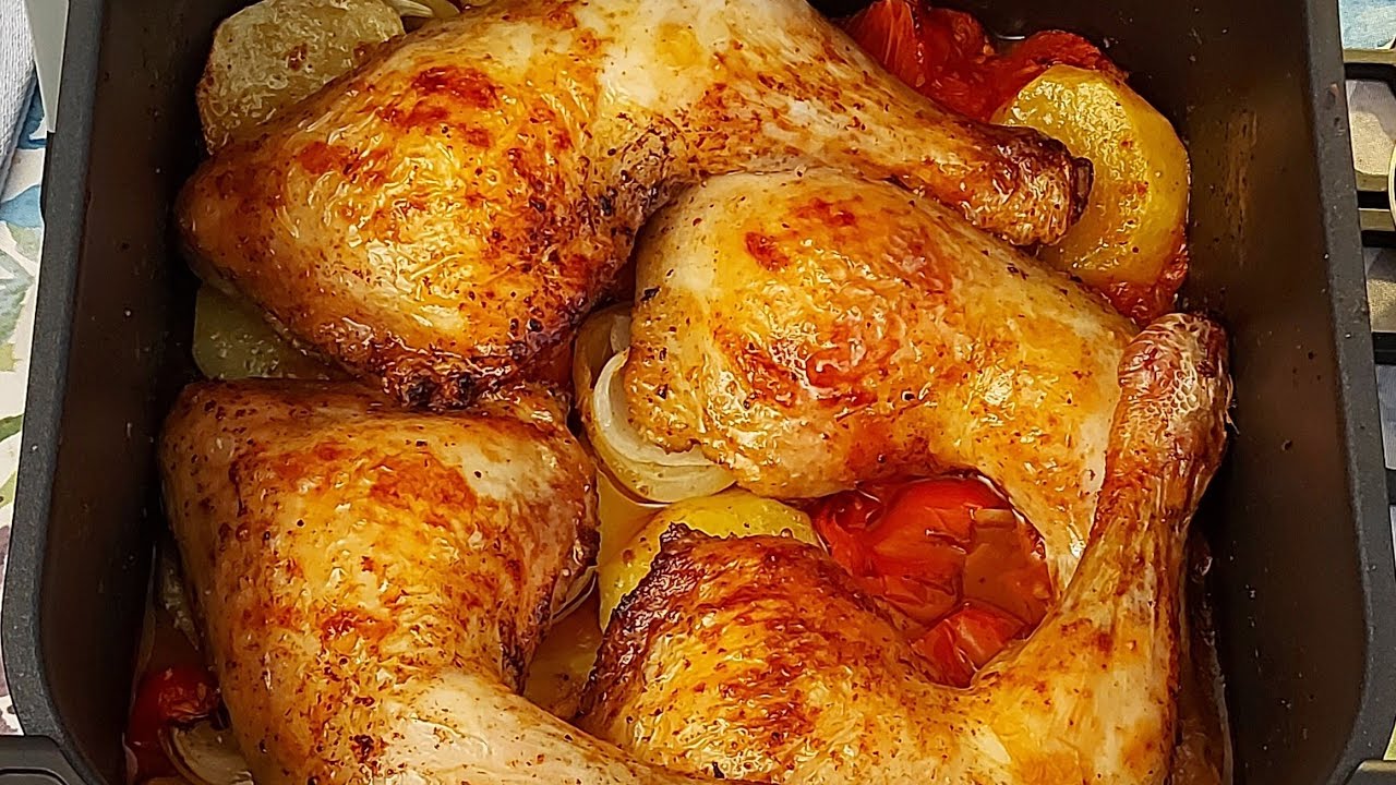 🍗 POLLO ASADO CON PATATAS PANADERA AHORRANDO LUZ Y TIEMPO🔌🕝 #airfryer  // BEATRIZ COCINA