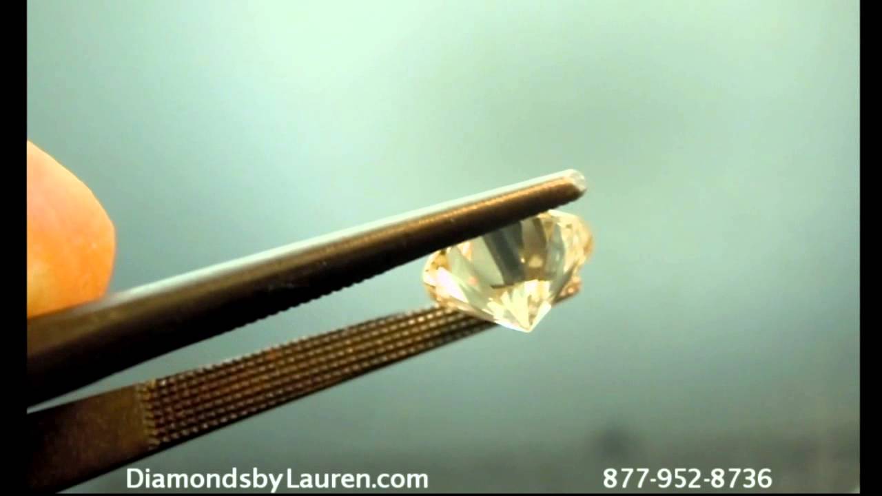 U-V, Light Brown Diamond in Action- EX cut grade I1 GIAr6371