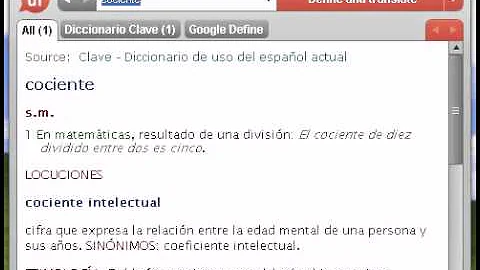 ¿Qué significa la palabra cociente o razon?