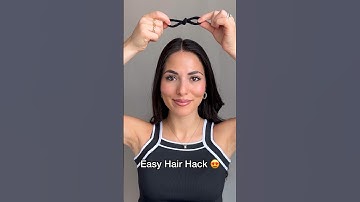 Easy hair hack for medium and long hair 👀🖤 #hairstyles #hairhacks #hair #sho#explorepage