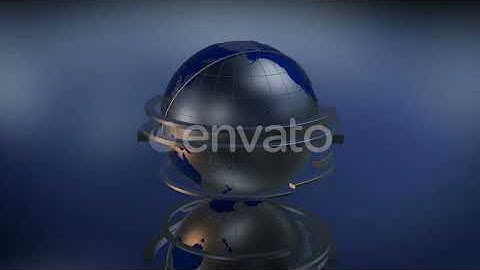 Blue Globe 3 D Loop Motion Graphics