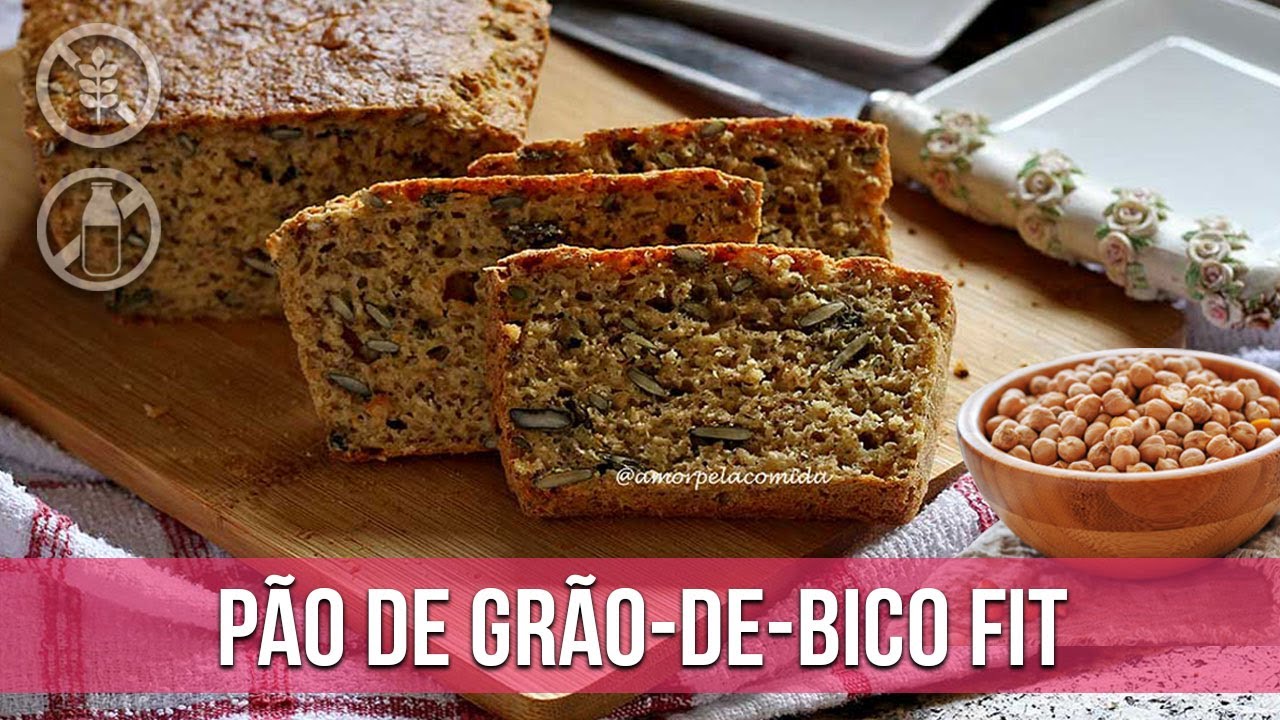 PÃO FIT DE LIQUIDIFICADOR SEM FARINHA DE TRIGO COM GRÃO-DE-BICO
