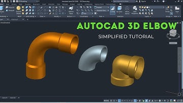 Autocad 3D - 3 Types of Elbow Tutorial