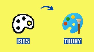 Microsoft Windows Paint Icon Evolution [HowToCodeSchool.com]