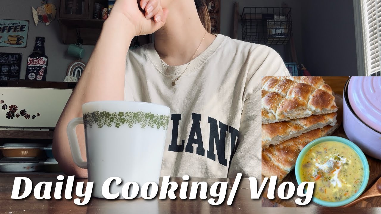 【カナダ暮らしと家庭料理🇨🇦】トルコのパン作り🥖/ブロッコリーチェダースープ🥣/ベイクドboursinパスタ🍝/グリークヨーグルト/バナナマフィン改良版🍌