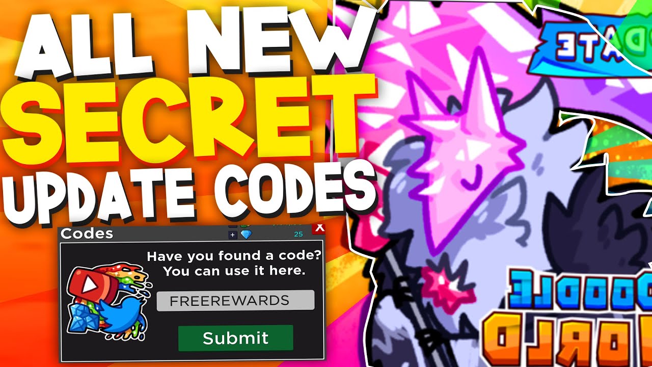 ALL NEW *SECRET* UPDATE CODES in DOODLE WORLD CODES! (Roblox Doodle