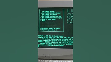 Startup bootup FreeBSD 8.4 UNIX system on Green Monochrome CRT in the BACKROOMS