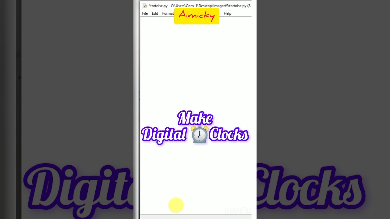 Easily make Digital Clock in python.