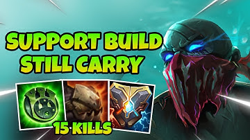 PYKE WILD RIFT BUILD SUPPORT ITEM STILL LEGENDARY HARD CARRY 15 KILLS