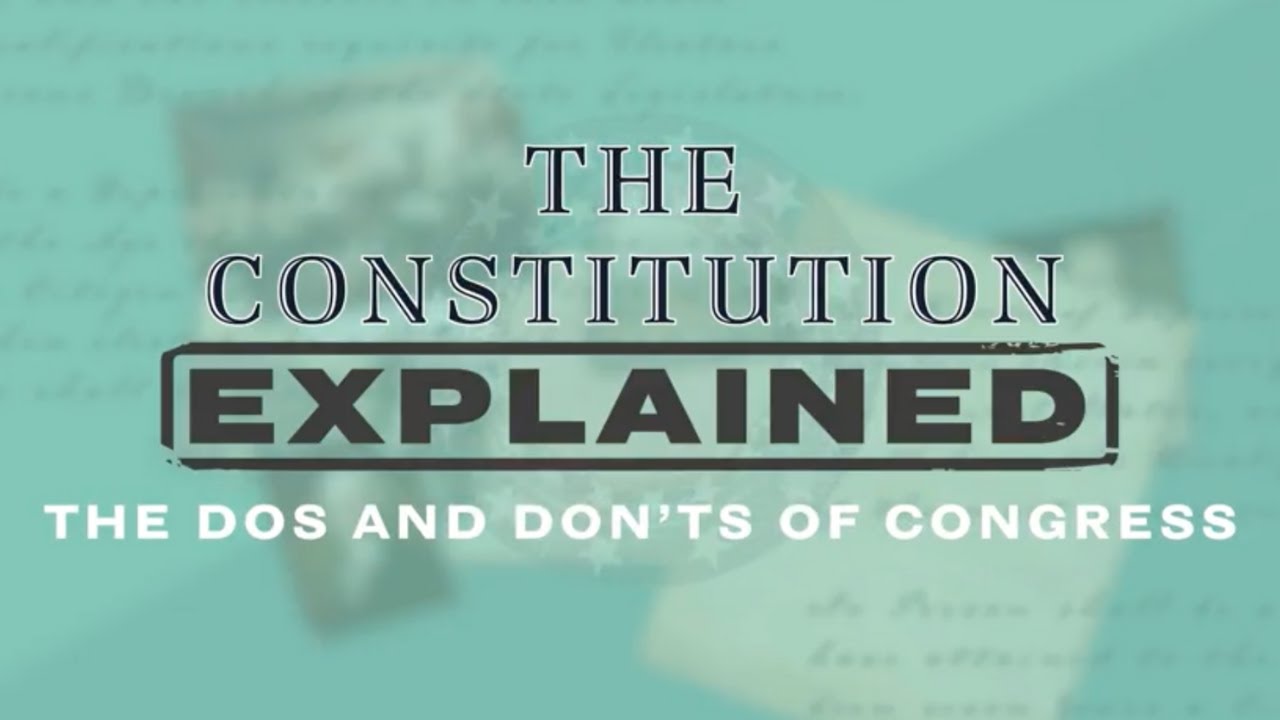 The Do's and Don'ts of Congress - Teaching Article I of the Constitution