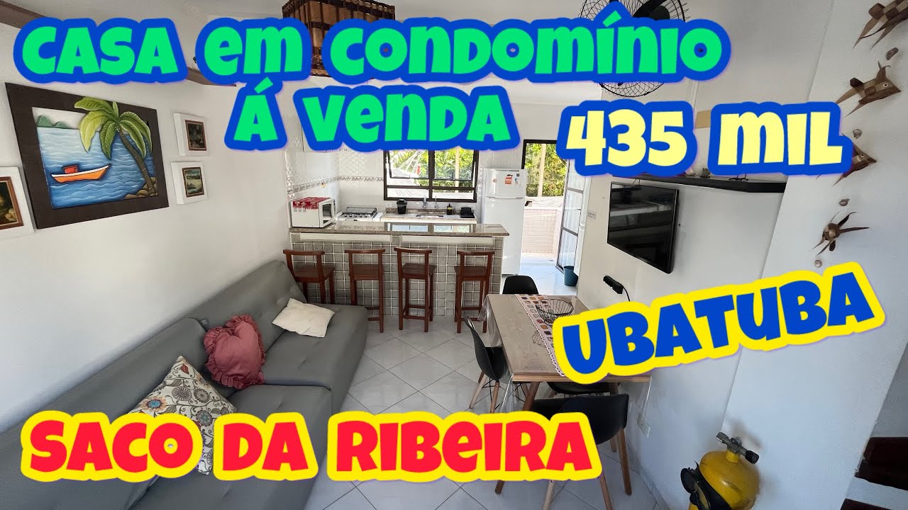 CASA EM CONDOMÍNIO Á VENDA NO SACO DA RIBEIRA UBATUBA 12 99194-4851