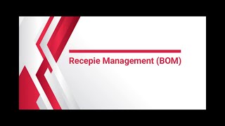 Recipe Management BOM | Restaurant | Point of Sale | Sky Rocket | Odoo | Training | Cloud | ERP