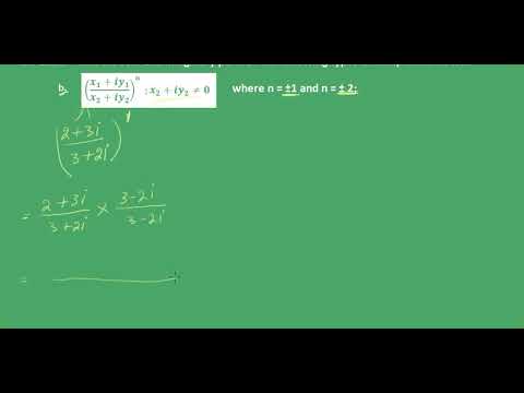 1.2.5 (b) find the real and imaginary parts of the following types of ...