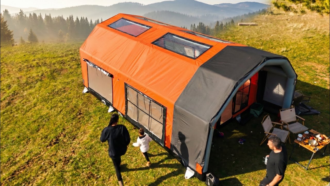 РОСКОШНЫЙ КЕМПИНГ НА 1500 МЕТРАХ С НАШЕЙ НОВОЙ НАДУВНОЙ ПАЛАТКОЙ