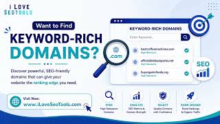 Keyword Rich Domains – Free Domain Name & SEO Keyword Finder | iLoveSEOTools