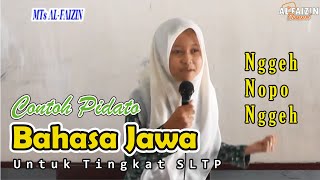 Contoh Pidato Bahasa Jawa Terbaik | Madrasah Al Faizin
