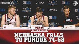 Huskers Fall To Purdue 74-58 At Big Ten Tournament Nebraska Basketball Press Conference