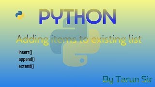 insert, append and extend methods of list